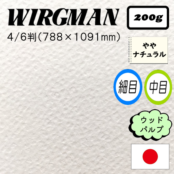 ワーグマン水彩紙 厚口<200g>【4/6判】