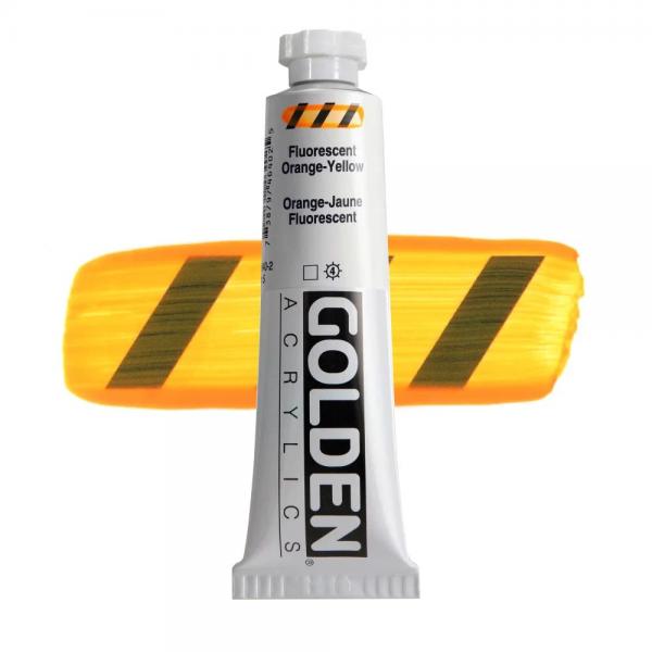 GOLDEN アクリリックヘビーボディ 59ml 4640 フルーレセントオレンジイエロー
