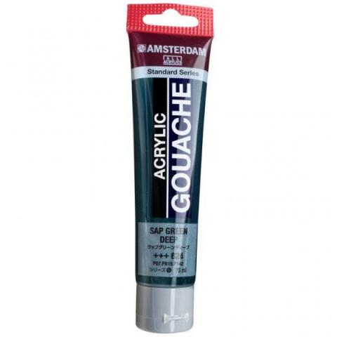アムステルダムアクリリックガッシュ70ml 624 サップグリーンディープ