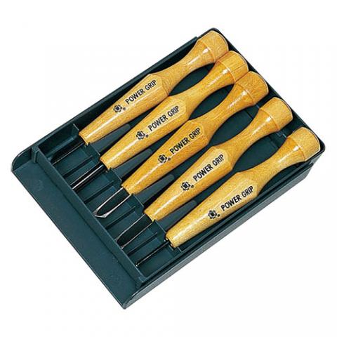 パワーグリップ彫刻刀セット 5本組