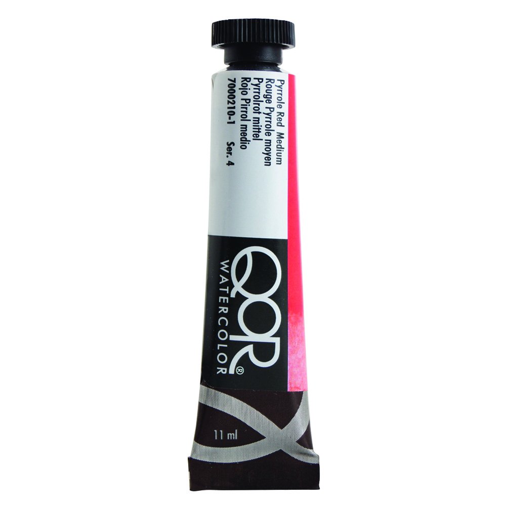 QoR コア透明水彩絵具11ml 210 ピロールレッドミディアム