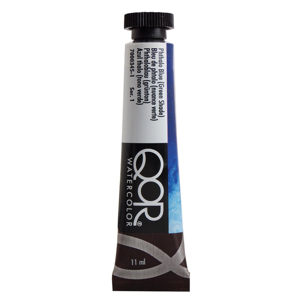 QoR コア透明水彩絵具11ml 345 フタロブルー(G シェード)