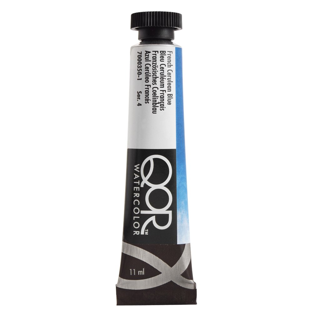 QoR コア透明水彩絵具11ml 350 フレンチセルリアンブルー