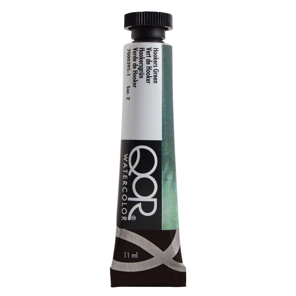 QoR コア透明水彩絵具11ml 395 フーカスグリーン