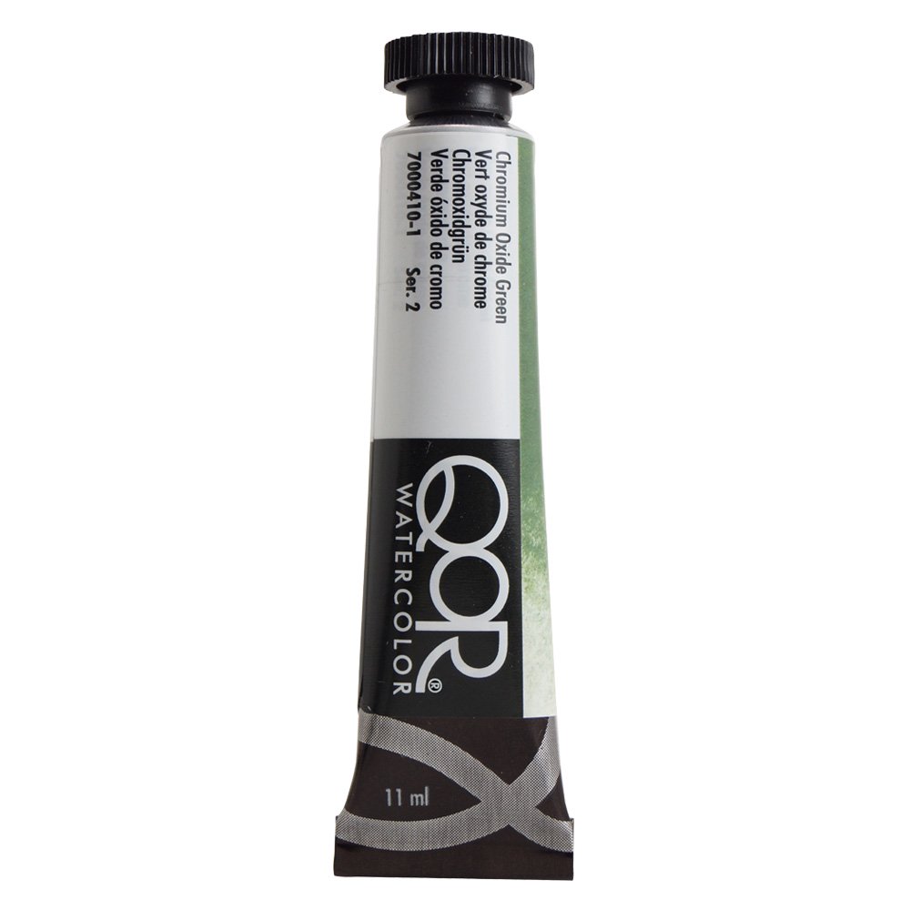 QoR コア透明水彩絵具11ml 410 クロミウム オキサイドグリーン