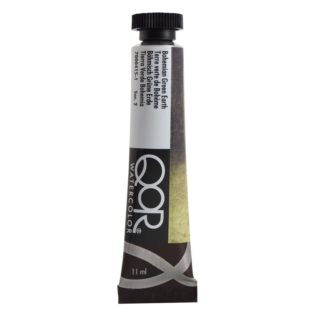 QoR コア透明水彩絵具11ml 415 ボヘミアングリーンアース