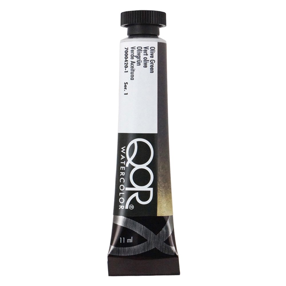 QoR コア透明水彩絵具11ml 420 オリーブグリーン