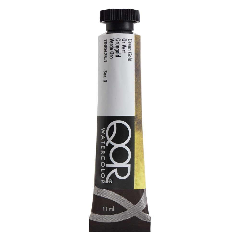 QoR コア透明水彩絵具11ml 425 グリーンゴールド