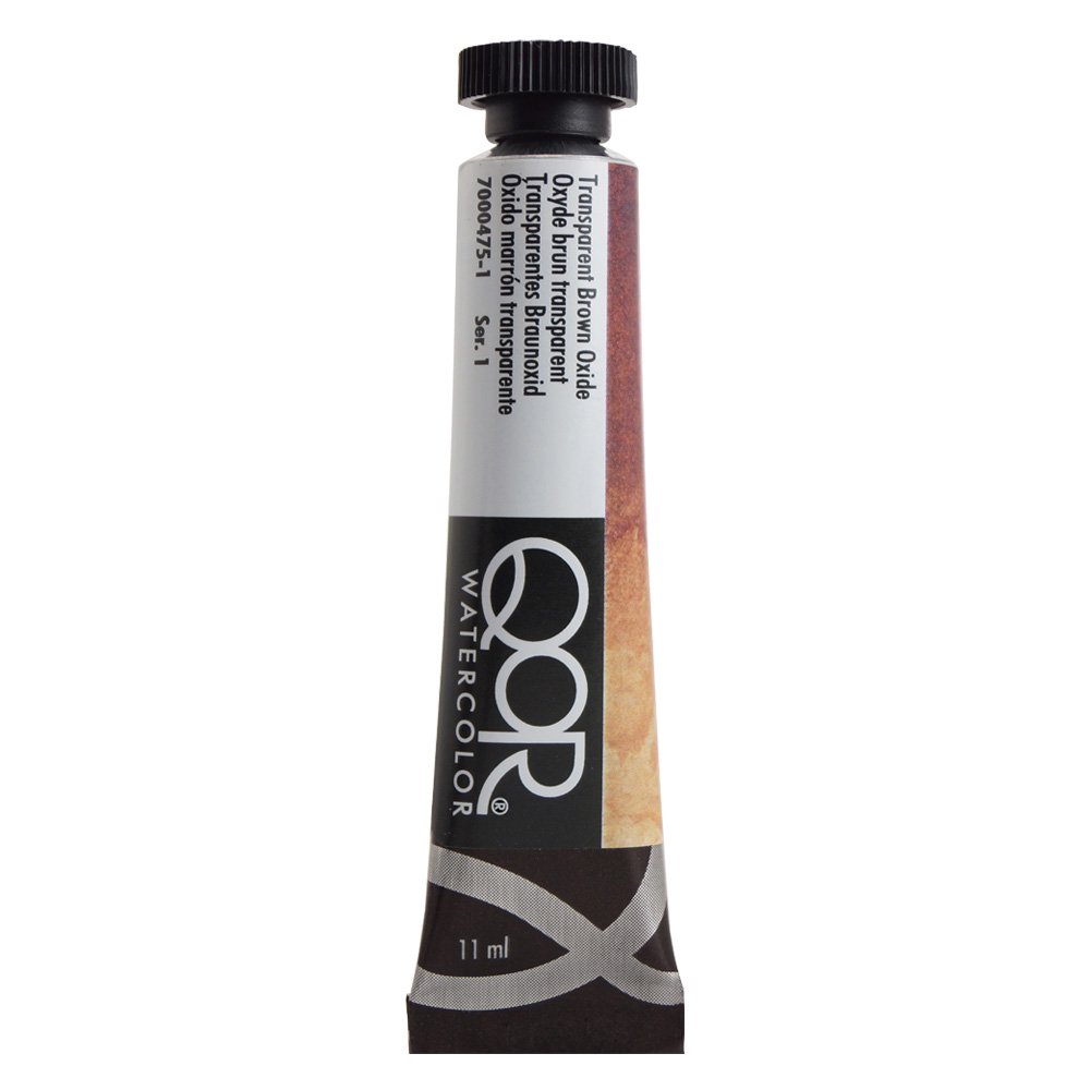 QoR コア透明水彩絵具11ml 475 トランスペアレントブラウン オキサイド