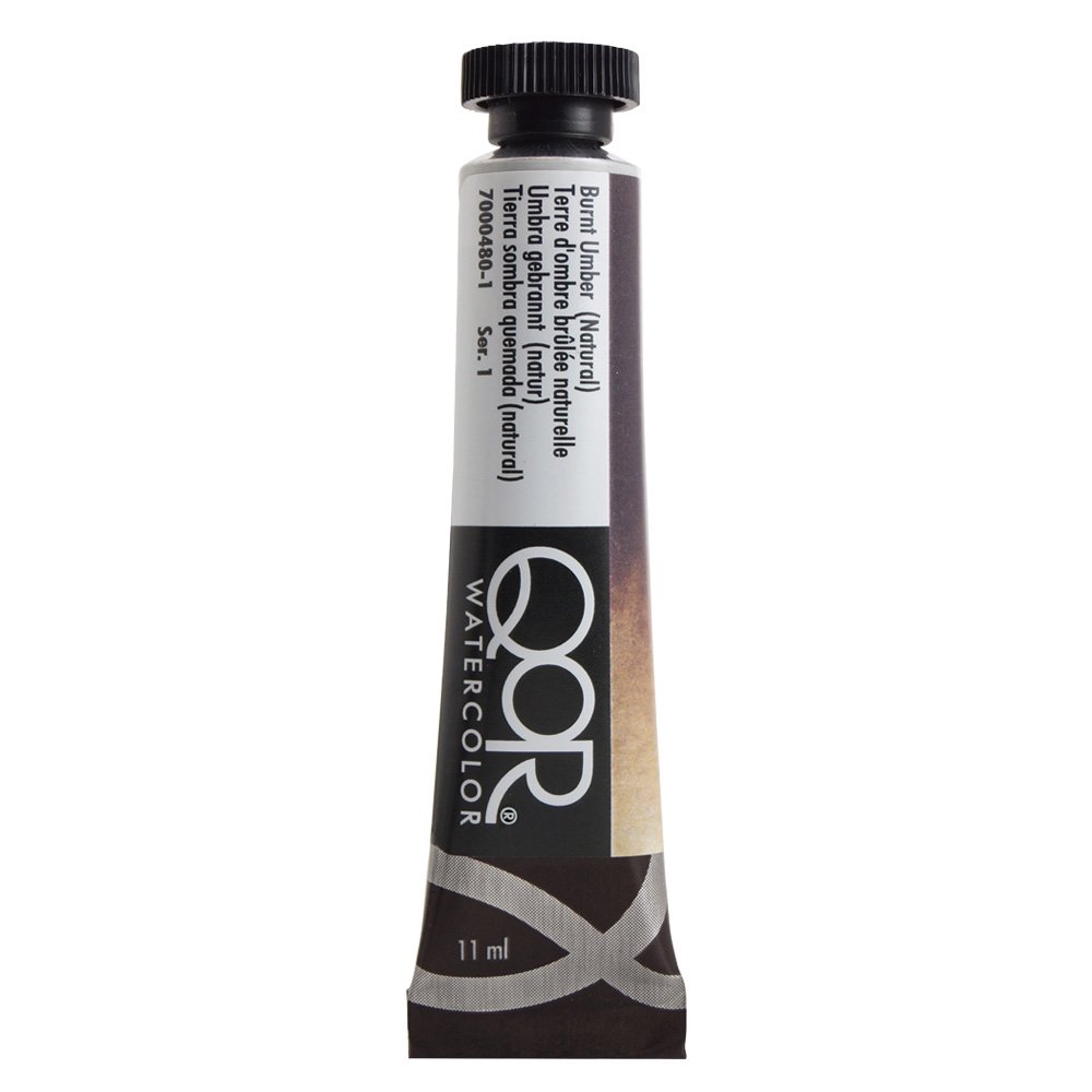 QoR コア透明水彩絵具11ml 480 バーントアンバー(ナチュラル)