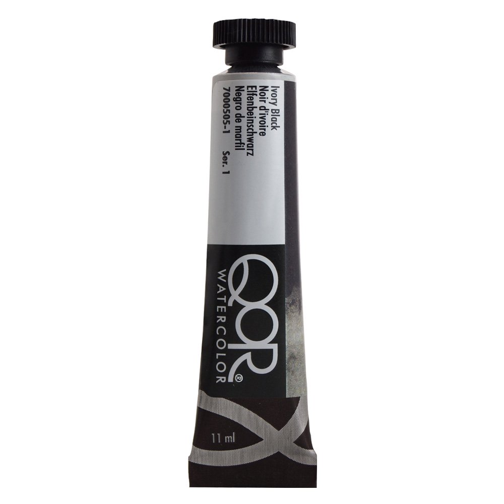 QoR コア透明水彩絵具11ml 505 アイボリーブラック