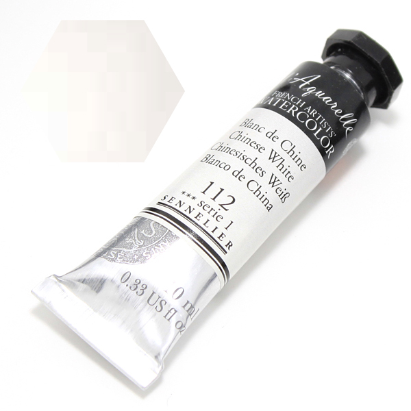 セヌリエ水彩絵具 112 チャイニーズホワイト (10ml)
