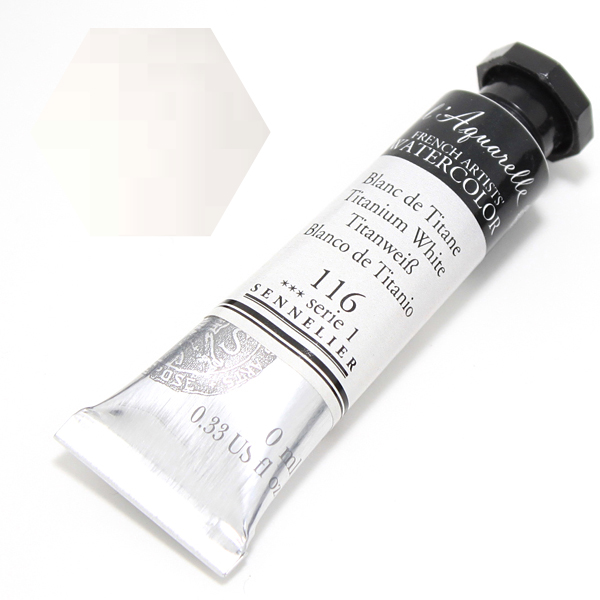 セヌリエ水彩絵具 116 チタニウムホワイト (10ml)