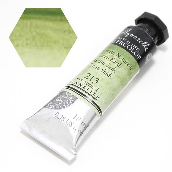 セヌリエ水彩絵具 213 グリーンアース (10ml)