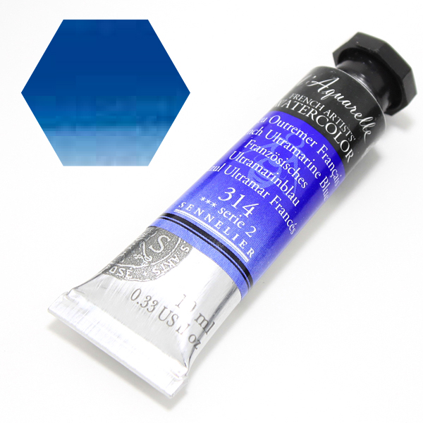 セヌリエ水彩絵具 314 フレンチウルトラマリンブルー (10ml)