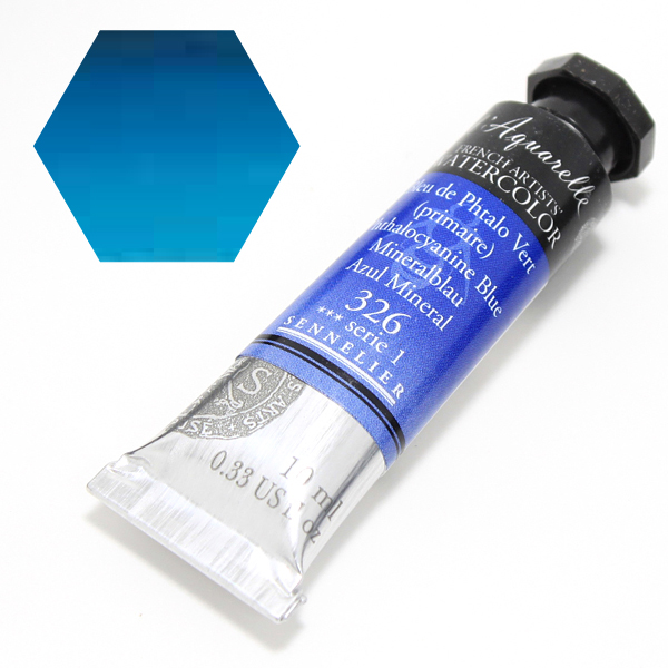 セヌリエ水彩絵具 326 フタロシアニンブルー (10ml)