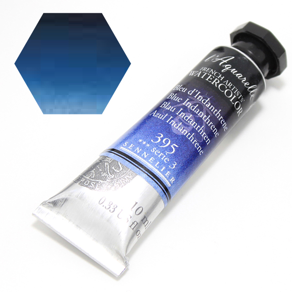 セヌリエ水彩絵具 395 ブルーインダンスレン (10ml)