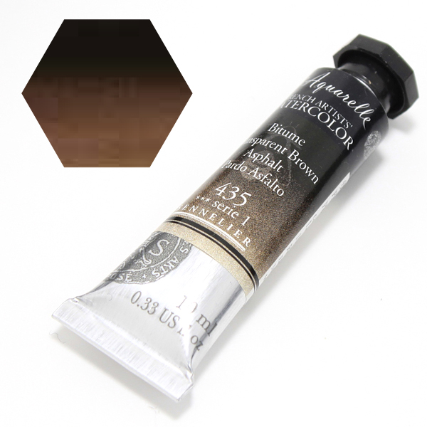 セヌリエ水彩絵具 435 トランスペアレントブラウン (10ml)