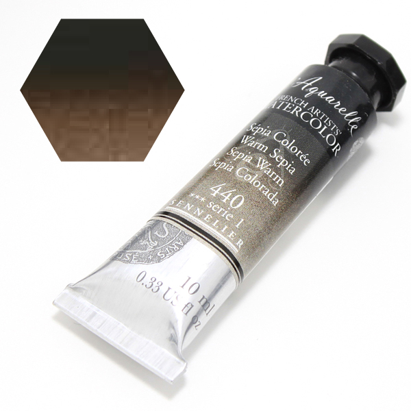 セヌリエ水彩絵具 440 ウォームセピア (10ml)