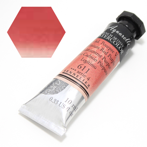 セヌリエ水彩絵具 611 カドミウムレッドパープル (10ml)