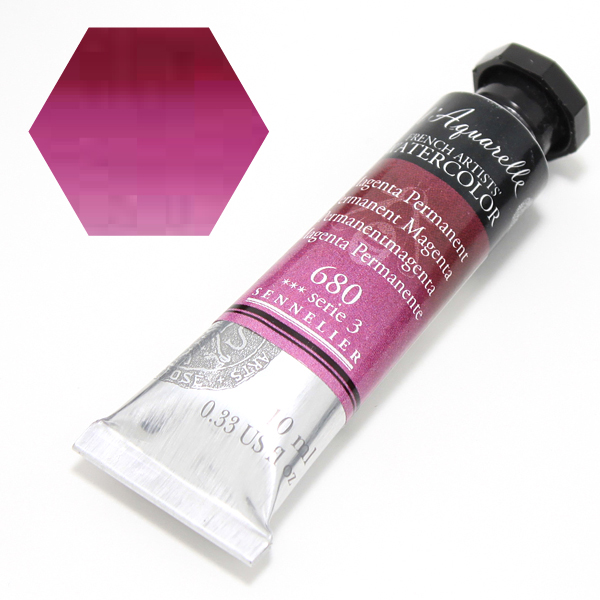 セヌリエ水彩絵具 680 パーマネントマゼンタ (10ml)