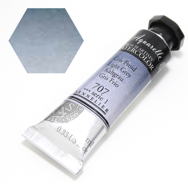 セヌリエ水彩絵具 707 ライトグレー (10ml)