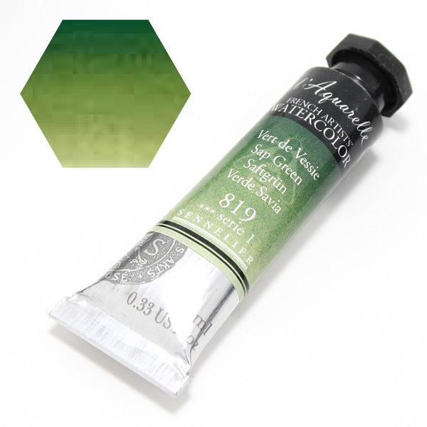 セヌリエ水彩絵具 819 サップグリーン (10ml)