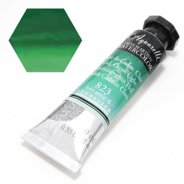 セヌリエ水彩絵具 823 カドミウムグリーンライト (10ml)