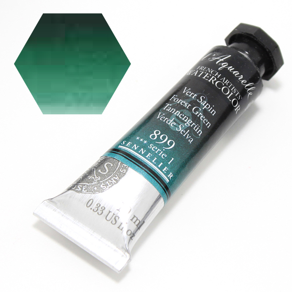 セヌリエ水彩絵具 899 フォレストグリーン (10ml)